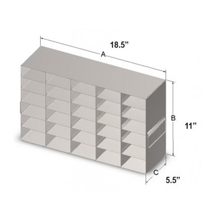 Custom Biogenic Freezer Rack, Upright, 96 Deep Plates, 5 Across x 6 Down 247557